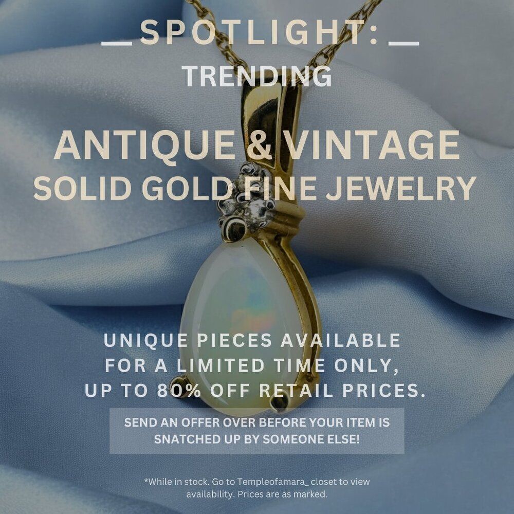 Vintage Estate & Antique Fine Jewelry Sale! Solid Gold 10k 14k 18k Fast Shipping
